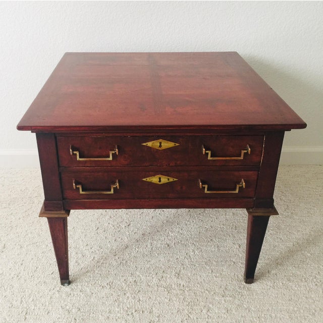 Mastercraft Mid Century Side Table With Brass Detail For Sale - Image 12 of 12