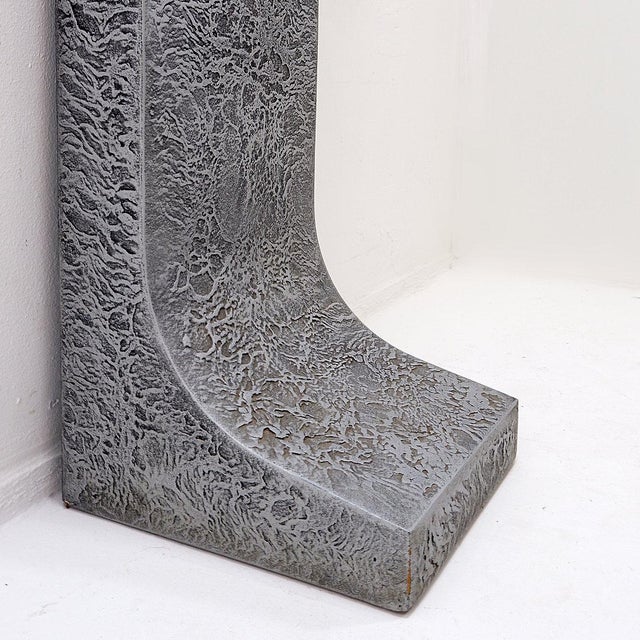 Gray Vintage Brutalist Standing Clock, 1970 For Sale - Image 8 of 16