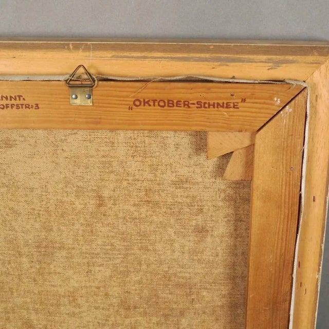 Mid-Century Modern Vintage Oil Painting by Karl Weickgenannt, 1950s For Sale - Image 3 of 7