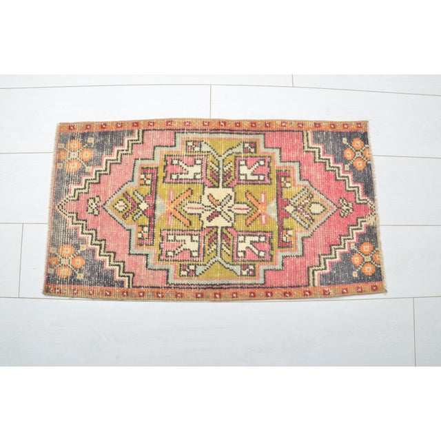 Handmade wool carpet in Turkish Anatolia , Vintage Oushak Rug,Turkish Vintage Anatolian Rug, Handmade wool Rug . One Of...