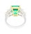 2000 - 2009 4.26 Carat Vivid Green Colombian Muzo Mine Emerald & Emerald Cut Side Diamond Ring Size 6.5 For Sale - Image 5 of 9