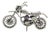 Vintage Italian Silver 800 Motorcycle Figurine, 1980s For Sale