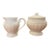 English Traditional Bernardaud Louvre France Cream and Sugar Bowl With Lid For Sale