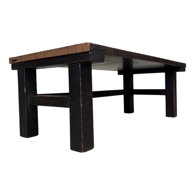 Low Japanese Minimalist Mingei Writing Table, 1910s For Sale