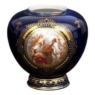 Porcelain Vase Saints with Roe For Sale