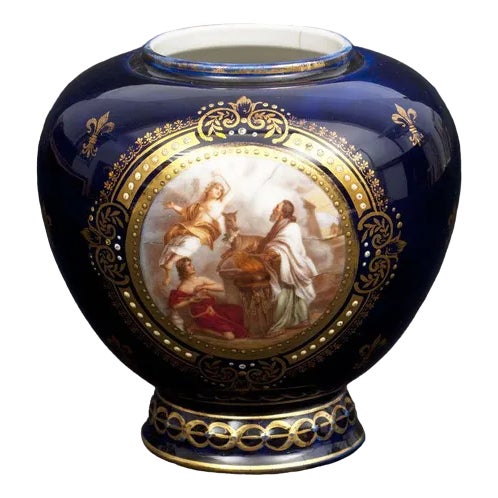 Porcelain Vase Saints with Roe For Sale