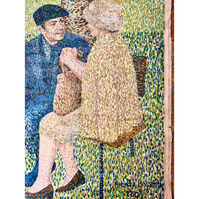 A Figurative Pointillist Painting After Georges Seurat’s “Sunday Afternoon…” by Brenda Joysmith For Sale - Image 13 of 15
