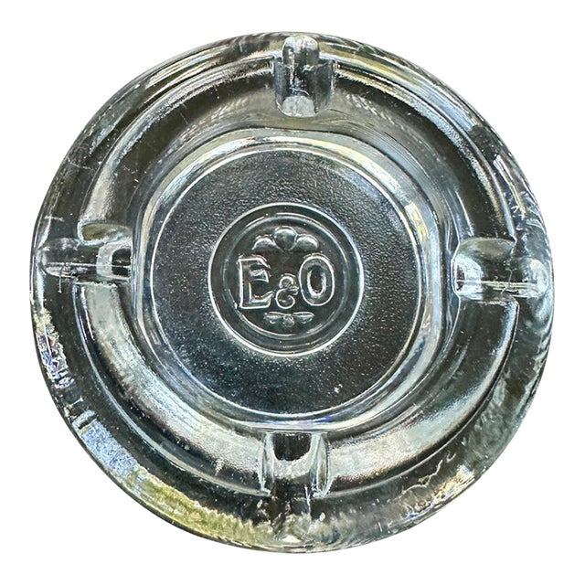 Rare Eastern & Oriental Express E&o Luxury Train Rail Ashtray Glass Trinket Dish For Sale