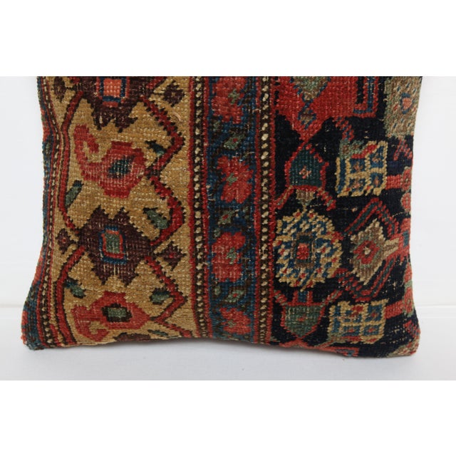 Authentic Tribal Antique Rug Pillow Cover -16'' X 16'' For Sale In Tampa - Image 6 of 9