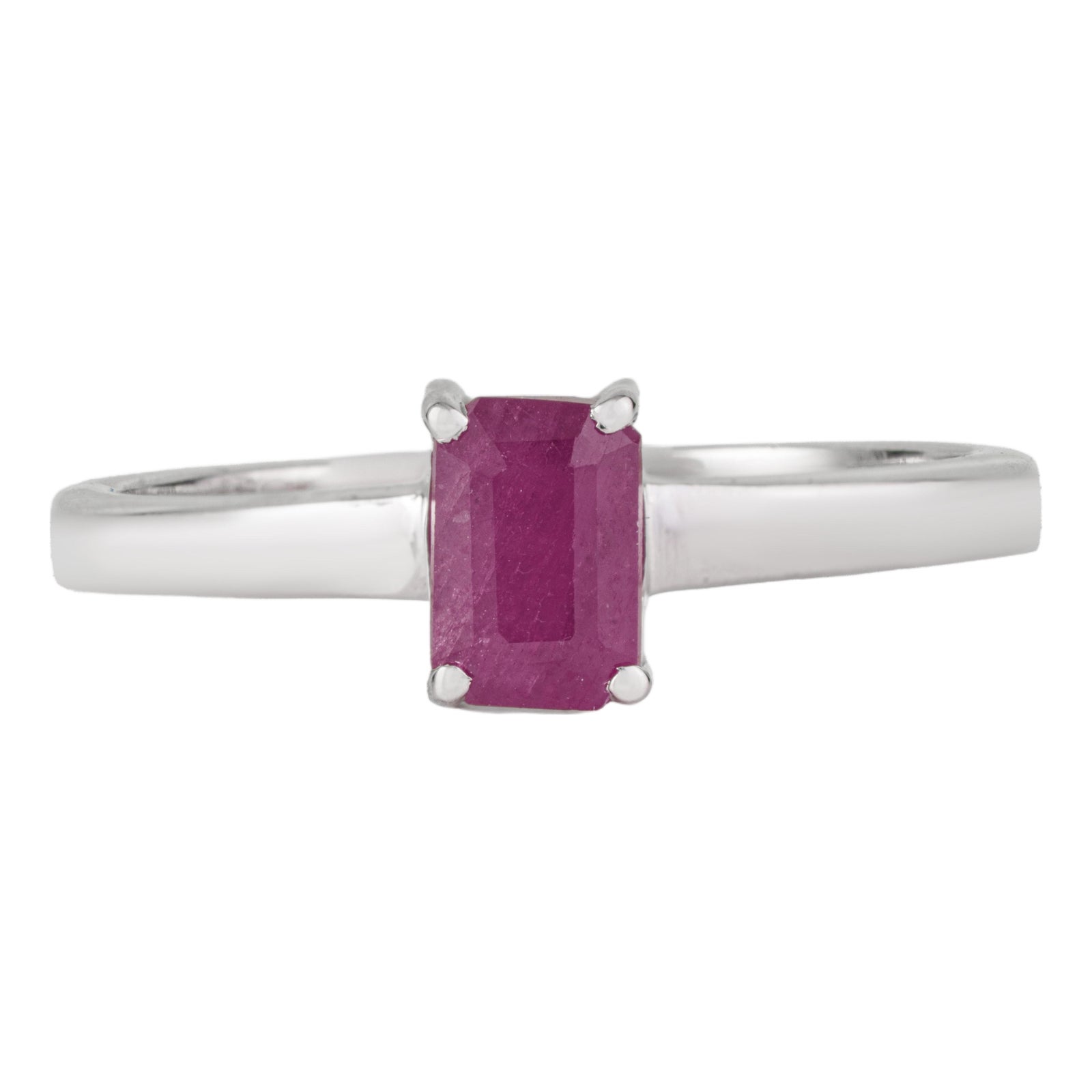 Carat&her 0.73 Carat Octagon Cut Crimson Ruby Solitaire Ring in ...