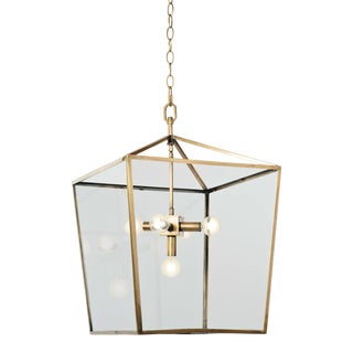 Regina Andrew Camden Lantern in Natural Brass For Sale