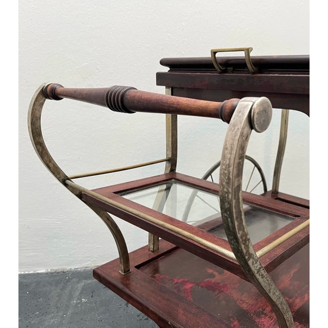 Metal Antique Viennese Bar Cart by Adolf Loos for F.O. Schmidt, 1905 For Sale - Image 7 of 18