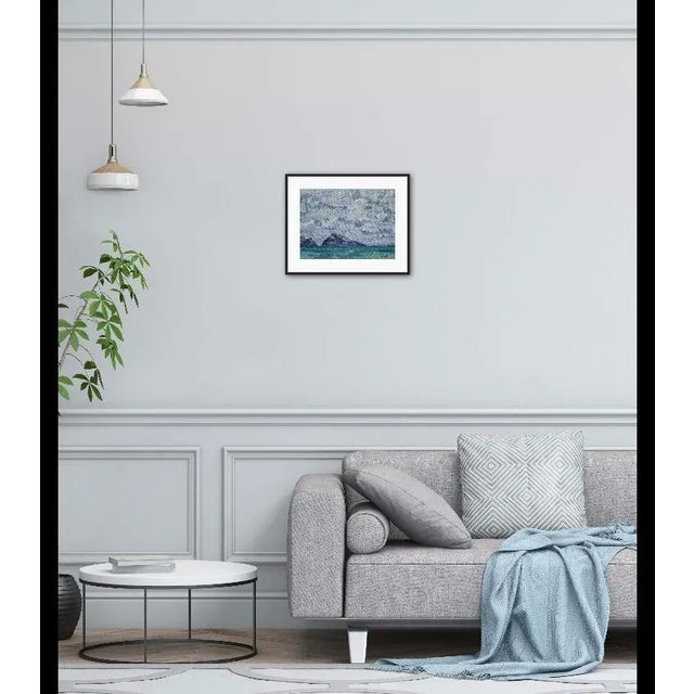 Blue Clouds Over Turtle Island, Impressionist Oil Painting Plein Air For Sale - Image 8 of 8