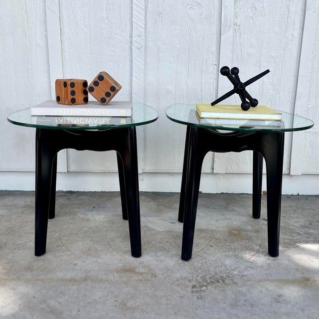 1960s 1960s MCM Adrian Pearsall Inspired Side Table Pair For Sale - Image 5 of 12