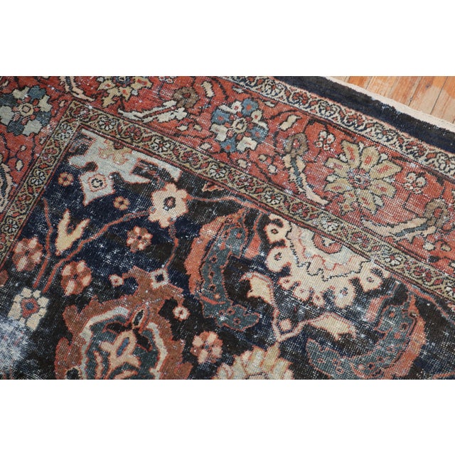 Brown Antique Zabihi Collection Masculine Persian Sultanabad Rug For Sale - Image 8 of 12