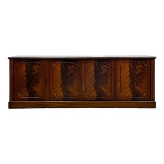 Aurora Mahogany Credenza Sideboard Locking Belgium Mid Century Transitional For Sale