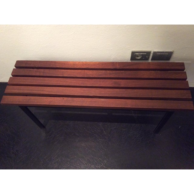 Iron and Teak Bench, Italy, 1960s, in Very Good conditions. Designed 1960 to 1969
