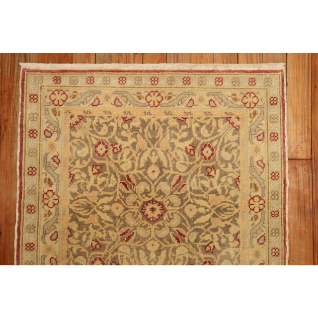 Square Vintage Turkish Brown Crimson Red 20th Century Rug - 2'2" x 2'4" For Sale - Image 4 of 6