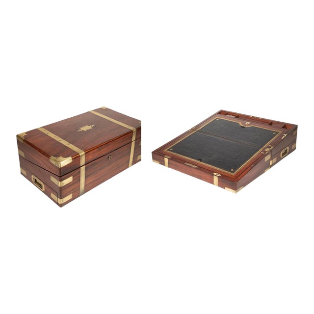 Victorian Teak and Brass Campaign Bookshelves, Army & Navy Store, "The Portable Library" For Sale