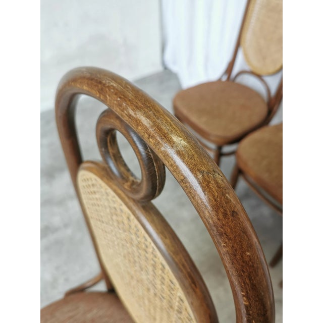 Vintage Bentwood Dining Chairs, 1970s, Set of 4, in Good conditions. Designed 1960 to 1969