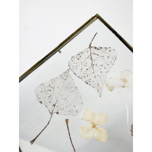 1970s Table Picture Frame with Real Leaf Decoration, France, 1970s For Sale - Image 5 of 11
