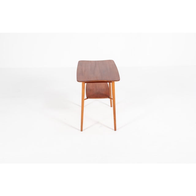 Mid-Century Modern Mid-Century Modern Danish Teak Side Table with Lower Shelf, 1960s For Sale - Image 3 of 10