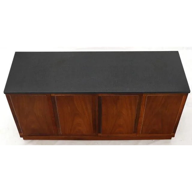 Mid-Century Modern Slate Top Petit Oiled Walnut Credenza For Sale - Image 10 of 13
