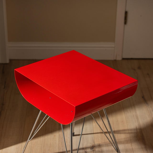Red Johnny Lim for Pure Design "Star69" Side Tables, Canada, 1997 – Pair For Sale - Image 8 of 16