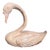 Vintage 1990s Faux Bois Carved Large Decorative Swan Statue For Sale