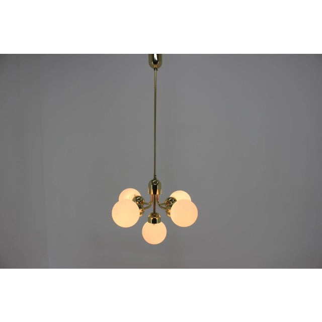 Space Age Sputnik Pendant Lamp by Kamenicky Senov & Preciosa, 1970s For Sale - Image 4 of 6