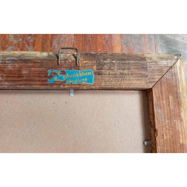 19th Century German Gilt Cove Picture Painting Frame by Theodor Metz For Sale - Image 11 of 11
