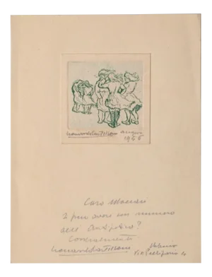 Leonardo Castellani, Girls, Etching, 1956