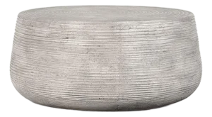 Ribbed Outdoor Concrete Coffee Table