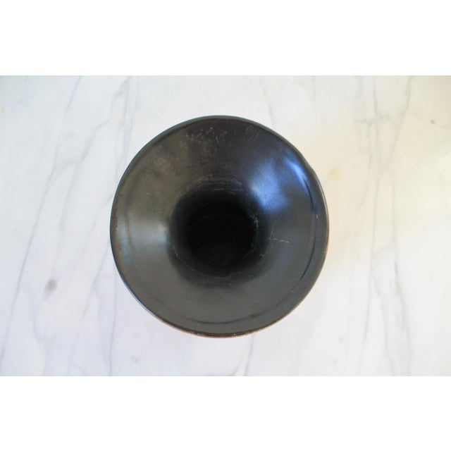 Orange Vintage Haeger Pottery Geometric Vase For Sale - Image 8 of 11