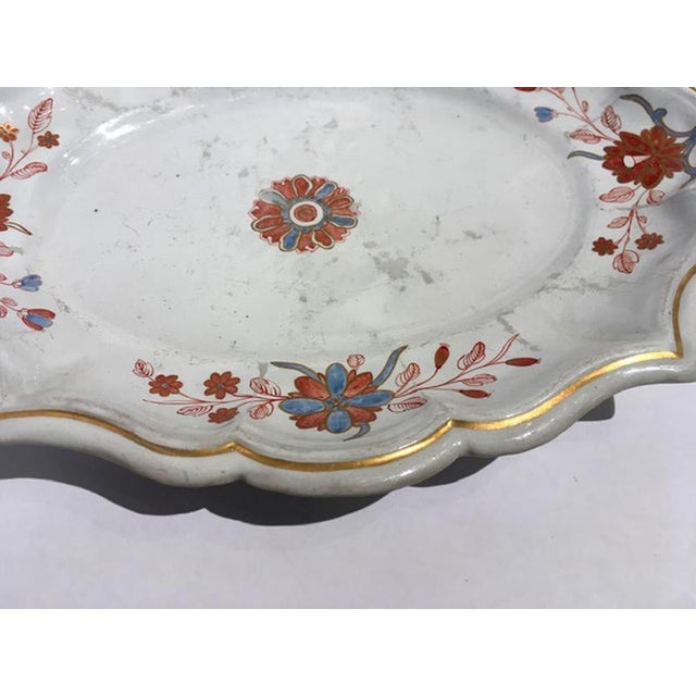 Ceramic Porcelain Sauce Terrin with Floral Decor by Richard Ginori, Italy, 18th Century For Sale - Image 7 of 18
