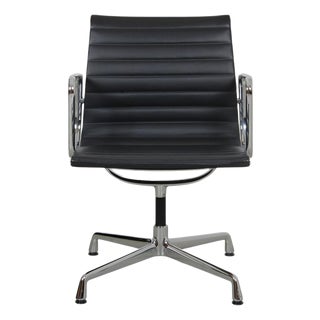 EA-108 Chair in Dark Grey Leather by Charles and Ray Eames, 2014 For Sale