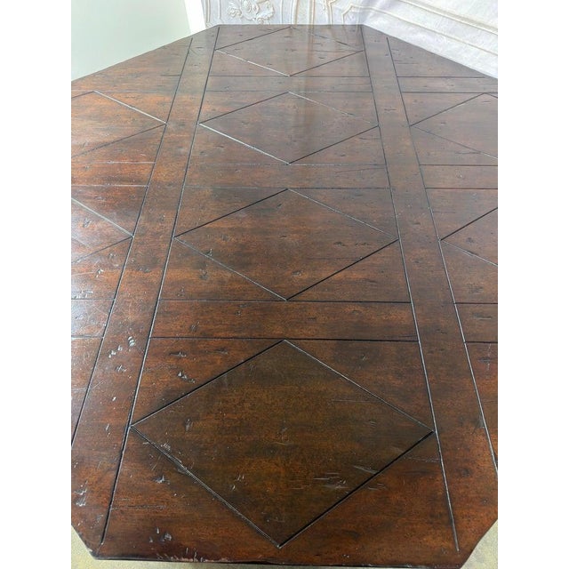 Monumental Octagonal Baroque Coffee Table With Parquetry Top For Sale - Image 15 of 15