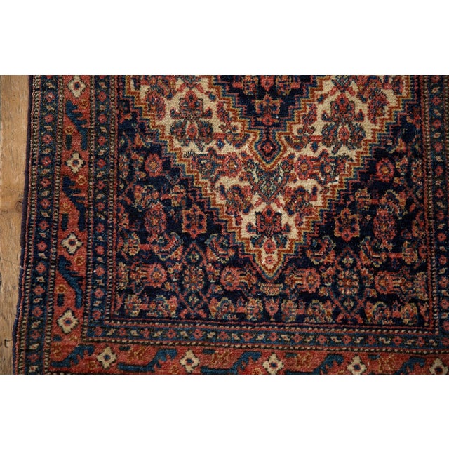 Navy Blue Vintage Senneh Rug Mat - 1'11" x 3' For Sale - Image 8 of 8
