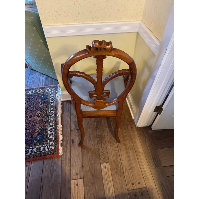 Cornflower Blue Antique English Mahogany Dining Table & 14 Chairs, Expands to Seat 14 For Sale - Image 8 of 18