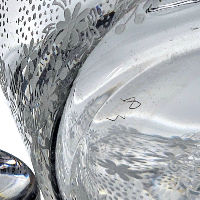 Mid 20th Century Signed Baccarat Millefleurs Crystal Flacon, French Vanity Bottle For Sale - Image 9 of 9