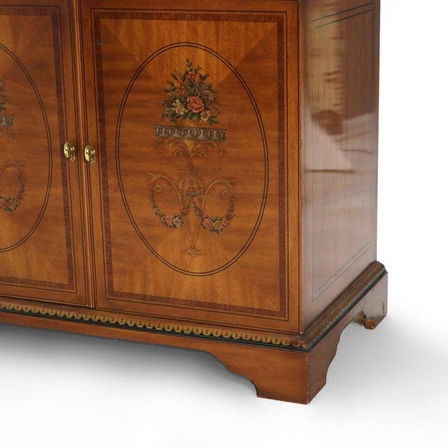 Vintage Drexel Heritage English School Adam’s Style Neoclassical Armoire 20thC For Sale - Image 9 of 18