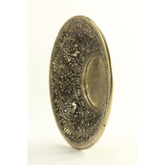 Metal Circa 1900 South East Asia Low Grade Silver Bowl Floral and Zoomorphic Repousse For Sale - Image 7 of 12