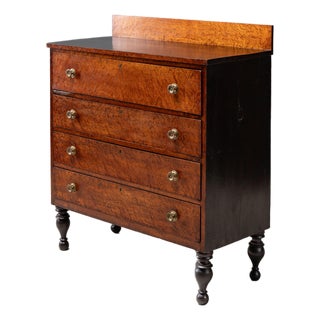 Antique Sheraton Birdseye Maple Chest For Sale