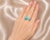 Material: 14K White Gold - durable and elegant Stones: Two Turquoise Gemstones - vibrant natural color Design: Bold...