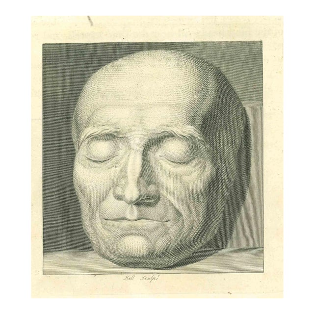 John Hall, Head of a Man, Original Etching, 1810 For Sale