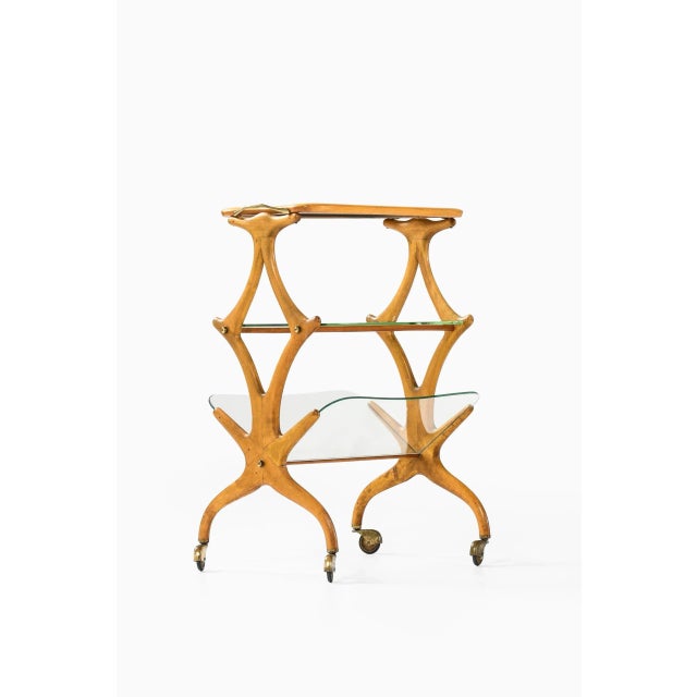 Rare trolley attributed to Cesare Lacca. Produced in Italy.