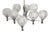 Mid-Century Space Age Sputnik 8-Light Chandelier in Chrome and Faceted Glass Globes, 1970s For Sale