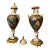 Hand-Painted Porcelain Urn Vase With Romantic Scene, Gold Leaf & Bronze Accents For Sale