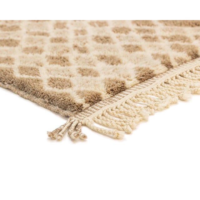 Hand-Knotted Moroccan Wool Rug by Azele Studio For Sale - Image 9 of 11