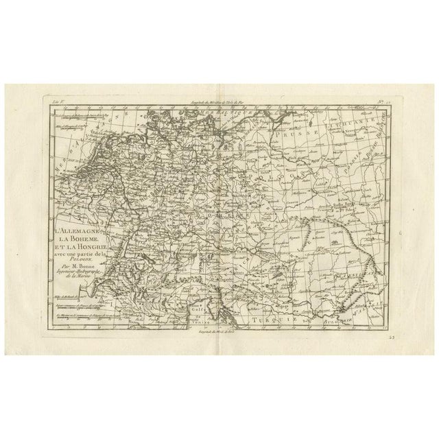 Antique German Enlightenment Map by Rigobert Bonne, 1780 For Sale - Image 12 of 12